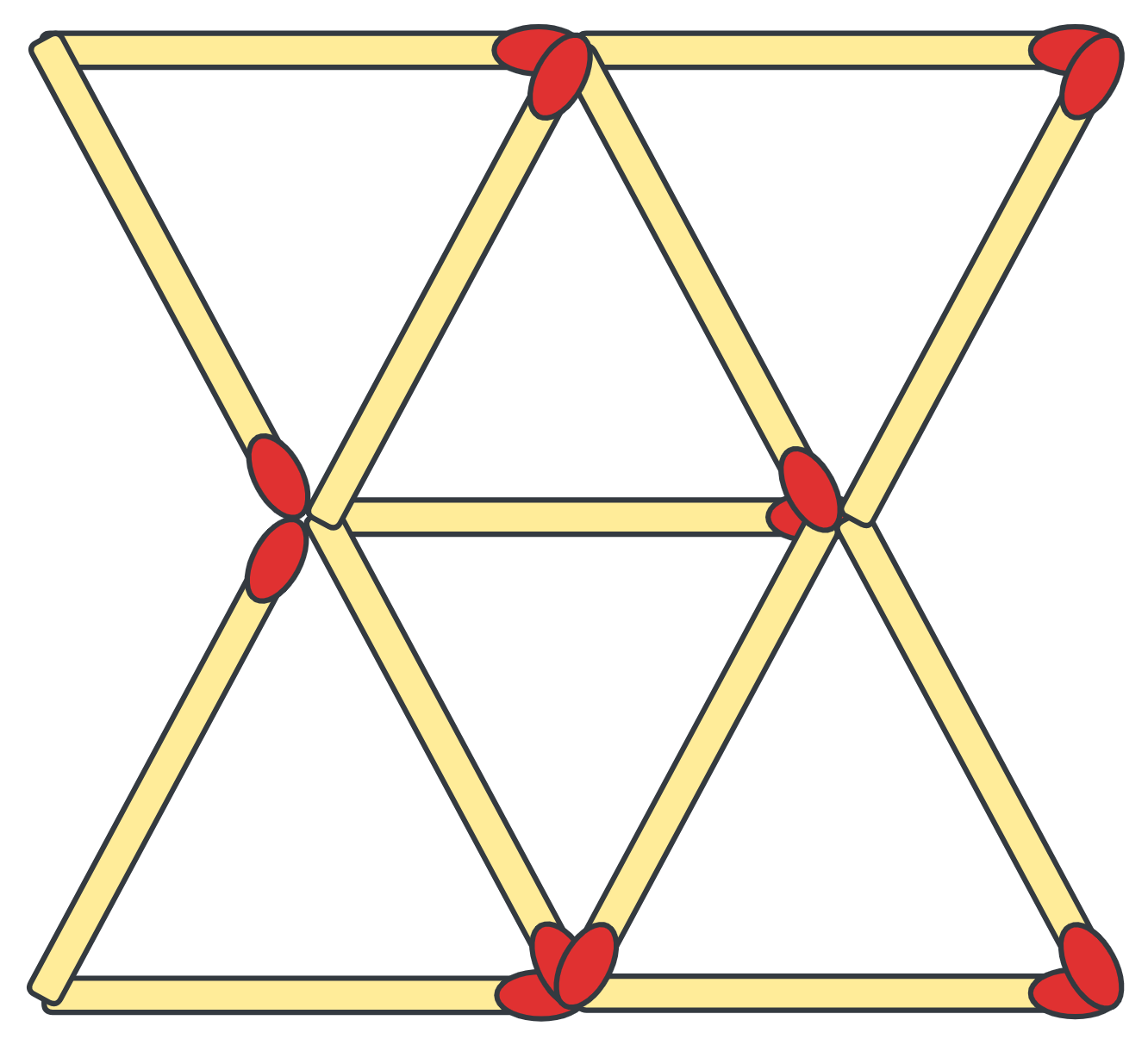 Triangoli di fiammiferi